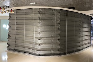 Accordion Fire and Smoke Curtain